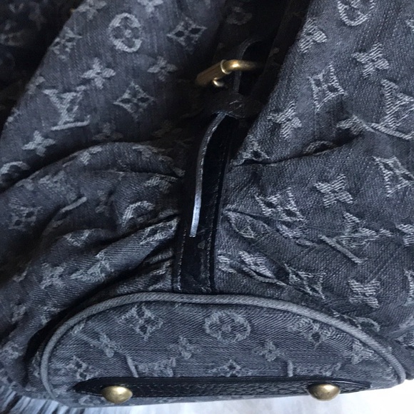 💎✨ DENIM ✨💎 LOUIS VUITTON X-LARGE HOBO MAHINA - Picture 12 of 17